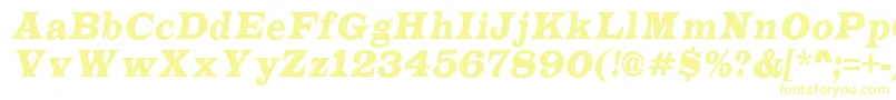 LatinonrItalic Font – Yellow Fonts on White Background