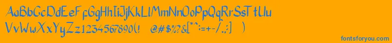 CoolkasHwMedium Font – Blue Fonts on Orange Background