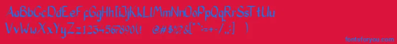 Шрифт CoolkasHwMedium – синие шрифты на красном фоне