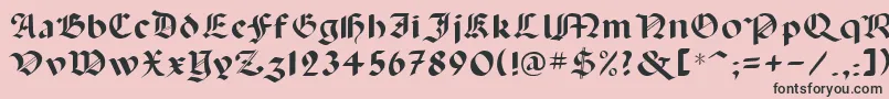 Lancas Font – Black Fonts on Pink Background