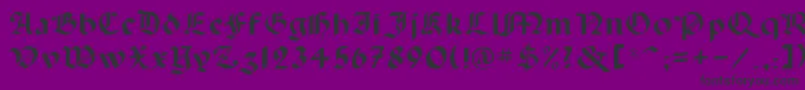 フォントLancas – 紫の背景に黒い文字