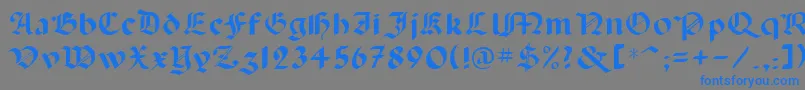 Шрифт Lancas – синие шрифты на сером фоне
