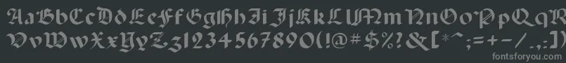 Lancas-Schriftart – Graue Schriften auf schwarzem Hintergrund