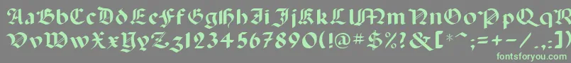 Lancas-fontti – vihreät fontit harmaalla taustalla