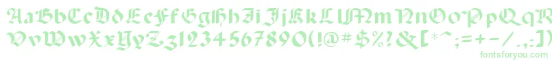 Шрифт Lancas – зелёные шрифты на белом фоне