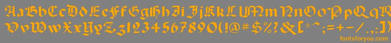 Lancas Font – Orange Fonts on Gray Background