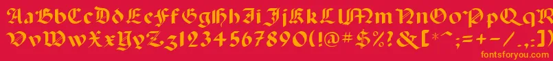 Lancas Font – Orange Fonts on Red Background