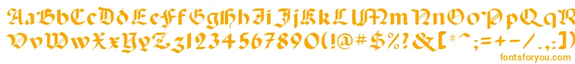 Lancas Font – Orange Fonts on White Background
