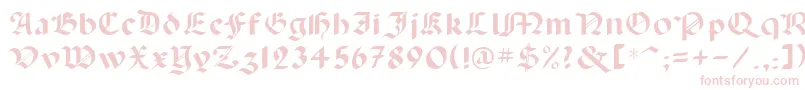 Lancas-fontti – vaaleanpunaiset fontit valkoisella taustalla