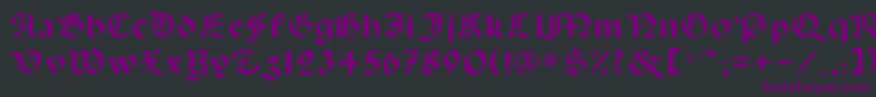 Шрифт Lancas – фиолетовые шрифты на чёрном фоне