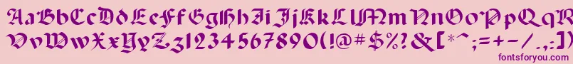 Lancas Font – Purple Fonts on Pink Background