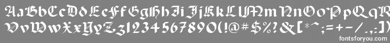 Lancas-Schriftart – Weiße Schriften auf grauem Hintergrund