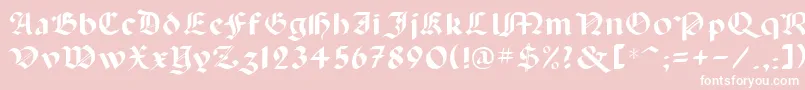 Шрифт Lancas – белые шрифты на розовом фоне