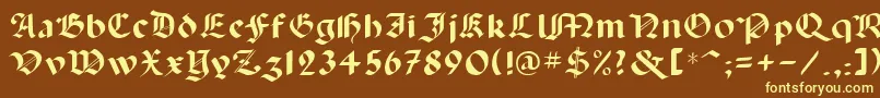 Шрифт Lancas – жёлтые шрифты на коричневом фоне