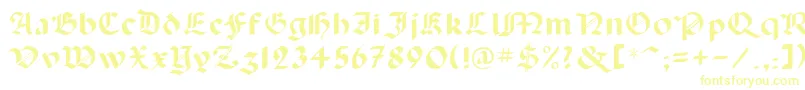 Шрифт Lancas – жёлтые шрифты на белом фоне