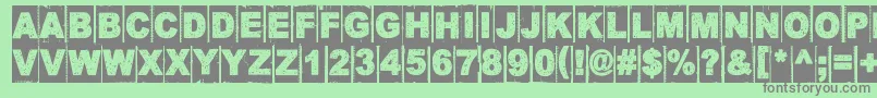 CornerDarkDistance Font – Gray Fonts on Green Background