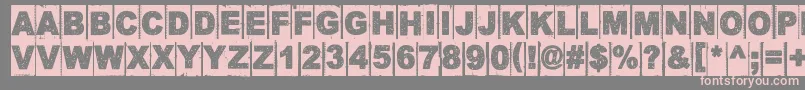 CornerDarkDistance Font – Pink Fonts on Gray Background