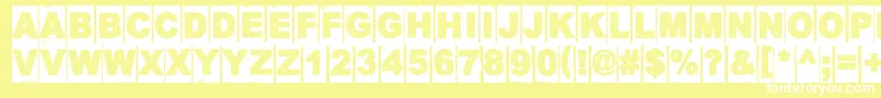 CornerDarkDistance Font – White Fonts on Yellow Background