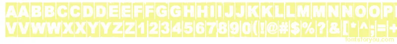 CornerDarkDistance Font – Yellow Fonts on White Background