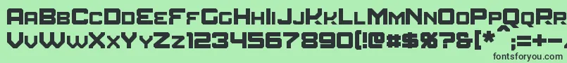 Шрифт Amuro – чёрные шрифты на зелёном фоне
