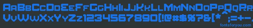 Шрифт Amuro – синие шрифты на чёрном фоне