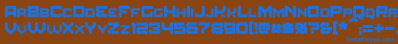 Шрифт Amuro – синие шрифты на коричневом фоне