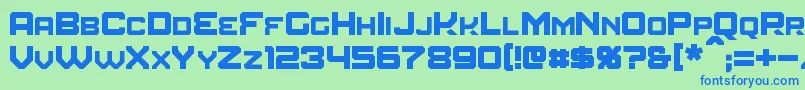 Amuro Font – Blue Fonts on Green Background
