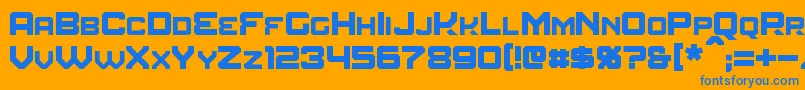 Шрифт Amuro – синие шрифты на оранжевом фоне