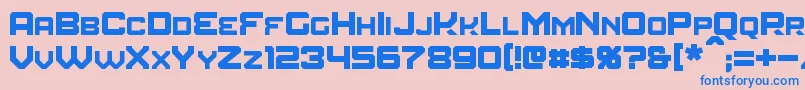 Шрифт Amuro – синие шрифты на розовом фоне