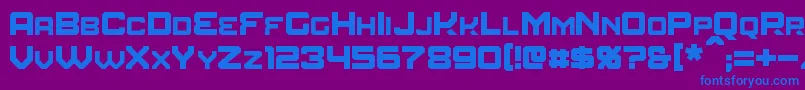 Шрифт Amuro – синие шрифты на фиолетовом фоне