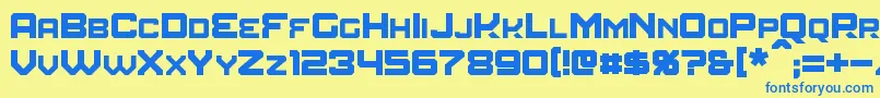 Шрифт Amuro – синие шрифты на жёлтом фоне