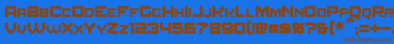 Amuro Font – Brown Fonts on Blue Background