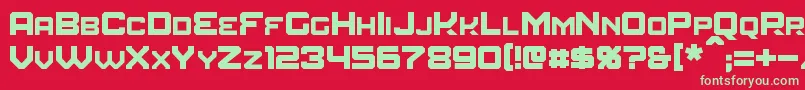Amuro Font – Green Fonts on Red Background