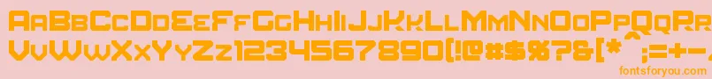 Amuro Font – Orange Fonts on Pink Background