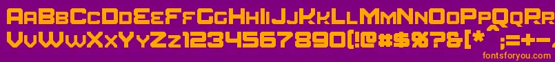 Amuro Font – Orange Fonts on Purple Background