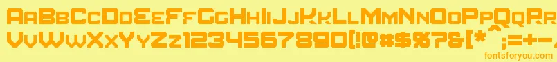 Amuro Font – Orange Fonts on Yellow Background