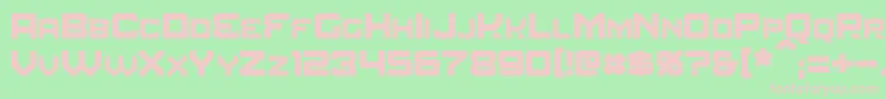 Amuro-fontti – vaaleanpunaiset fontit vihreällä taustalla