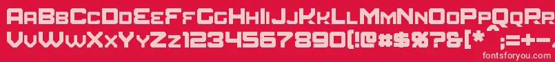 Шрифт Amuro – розовые шрифты на красном фоне