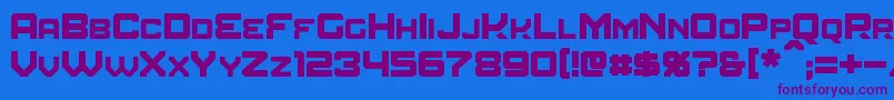 Шрифт Amuro – фиолетовые шрифты на синем фоне