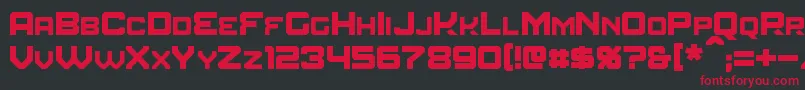 Шрифт Amuro – красные шрифты на чёрном фоне