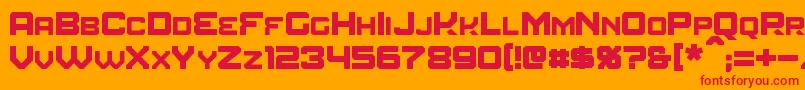 Шрифт Amuro – красные шрифты на оранжевом фоне