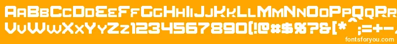 Amuro-fontti – valkoiset fontit oranssilla taustalla