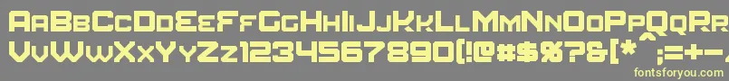 Шрифт Amuro – жёлтые шрифты на сером фоне