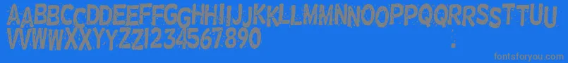 NervousRex Font – Gray Fonts on Blue Background