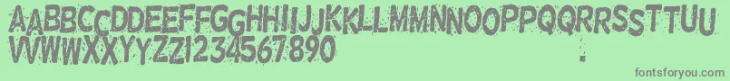 NervousRex Font – Gray Fonts on Green Background