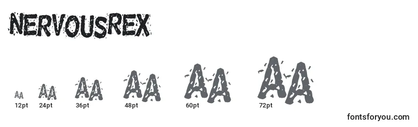 NervousRex Font Sizes