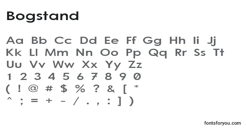 A fonte Bogstand – alfabeto, números, caracteres especiais