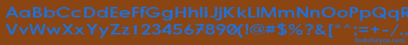 Bogstand Font – Blue Fonts on Brown Background