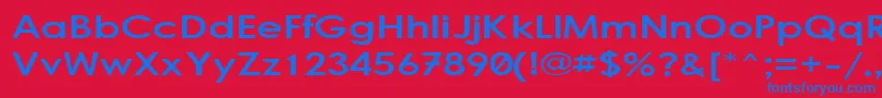 Bogstand Font – Blue Fonts on Red Background