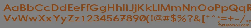 Bogstand Font – Brown Fonts on Gray Background